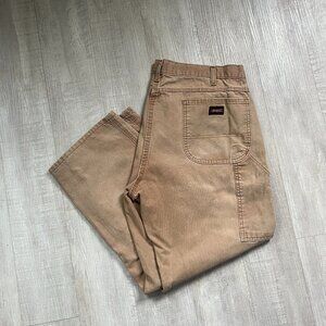 40x30 Dickies Mens Relaxed Fit Brown Tan Duck Canvas Carpenter Pants